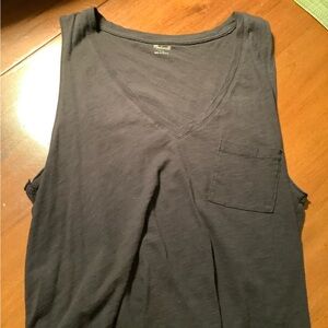 Madewell whisper v-neck tank in black